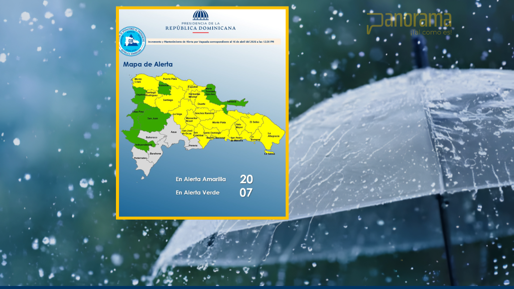 27 provincias bajo alerta por lluvias e inundaciones en RD