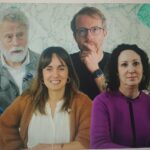 De izquierda a derecha: Guillermo Azábal, Miguel Ángel de la Fuente, Leire Iturregui, Jaime León, Rosa Meneses y Silvia Ubillos. EFE / María Abad.