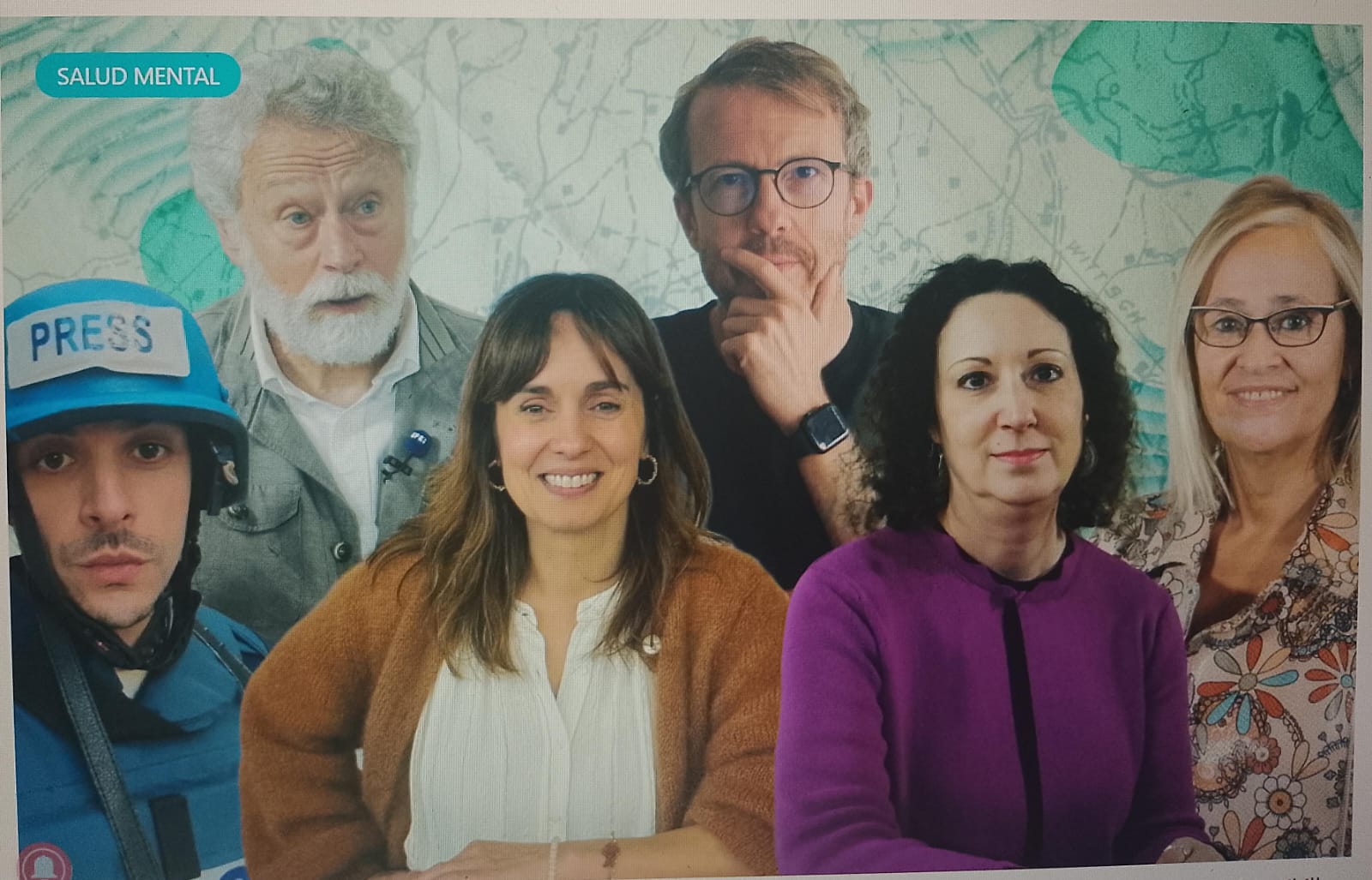 De izquierda a derecha: Guillermo Azábal, Miguel Ángel de la Fuente, Leire Iturregui, Jaime León, Rosa Meneses y Silvia Ubillos. EFE / María Abad.