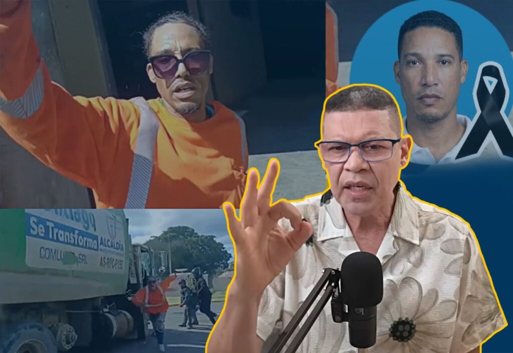 Ricardo Nieves y chófer de camión de basura en Santiago.