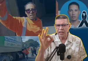 Ricardo Nieves y chófer de camión de basura en Santiago.