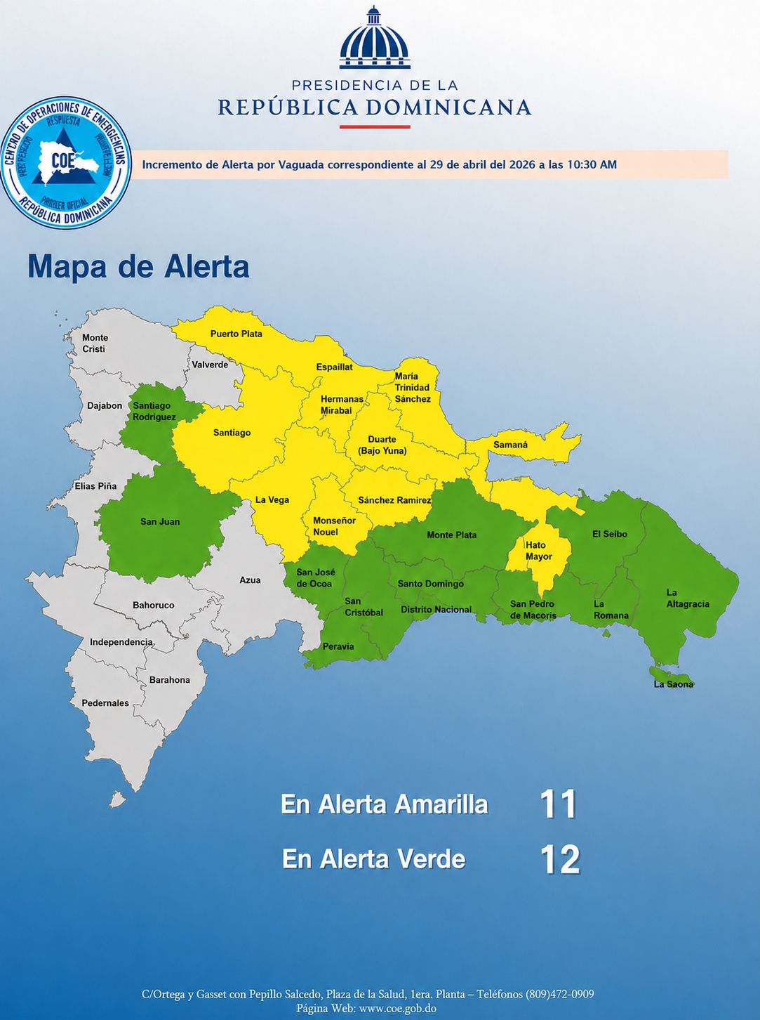 Mapa de alerta.