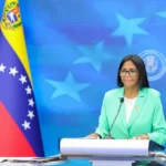Presidenta encargada de Venezuela, Delcy Rodríguez, en Caracas (Venezuela).