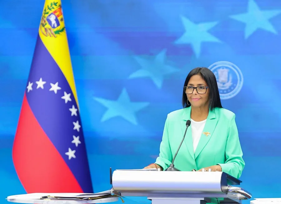 Presidenta encargada de Venezuela, Delcy Rodríguez, en Caracas (Venezuela).