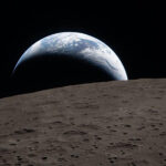 Fotografía cedida por la NASA de una imagen tomada por integrantes de la tripulación de la misión Artemis II
