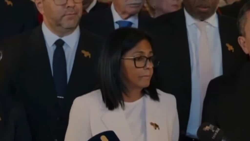 La presidenta encargada de Venezuela, Delcy Rodríguez. La Haya, Países Bajos, 11 de mayo de 2026.