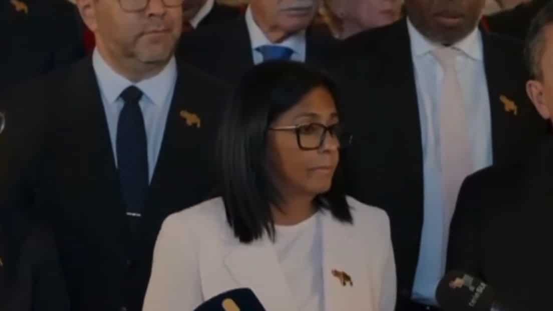 La presidenta encargada de Venezuela, Delcy Rodríguez. La Haya, Países Bajos, 11 de mayo de 2026.