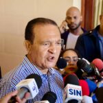 El presidente de Conatra, Antonio Marte tras reunión con el presidente Luis Abinader y distintos sectores.