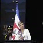 Presidenta electa de Costa Rica, Laura Fernández, en el Estadio Nacional de San José (Costa Rica)