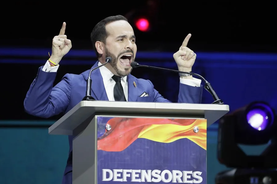 Fotografía de archivo del candidato presidencial colombiano Abelardo De La Espriella, durante un evento en Bogotá (Colombia). EFE/ Carlos Ortega.