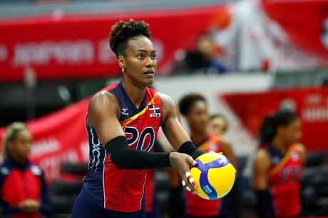 Brayelin Martínez, capitana de las Reinas del Caribe, selección de voleibol femenino de la República Dominicana. (Foto: Rex Shutterstock)