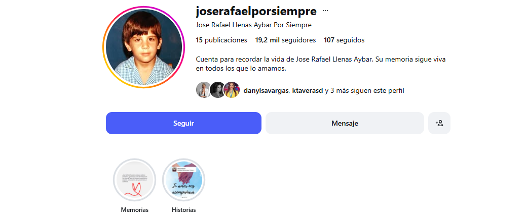 Familia de José Rafael Llenas Aybar crea cuenta en Instagram para mantener vivo su recuerdo