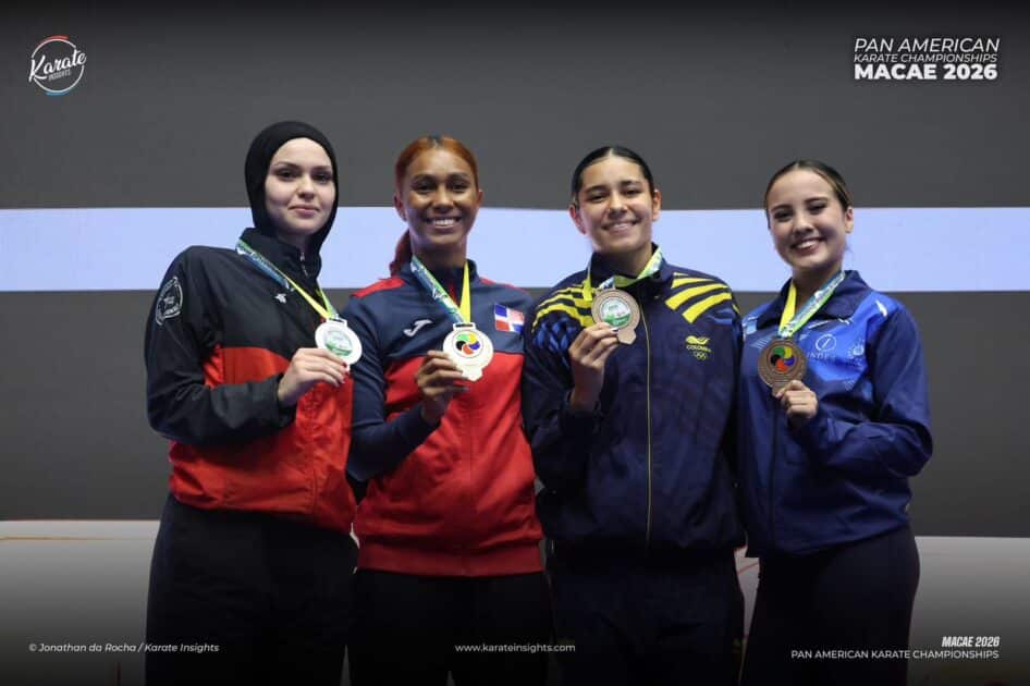 Thailia Terrero, en los (-55 kilos) obtuvo una resonante presea oro y Penélope Polanco, en los (-60 kilos) aportó una plata para de la delegación dominicana en la primera jornada del Campeonato Panamericano de Karate, que se celebra aquí en esta ciudad con la participación de más de 30 países del Continente Americano.