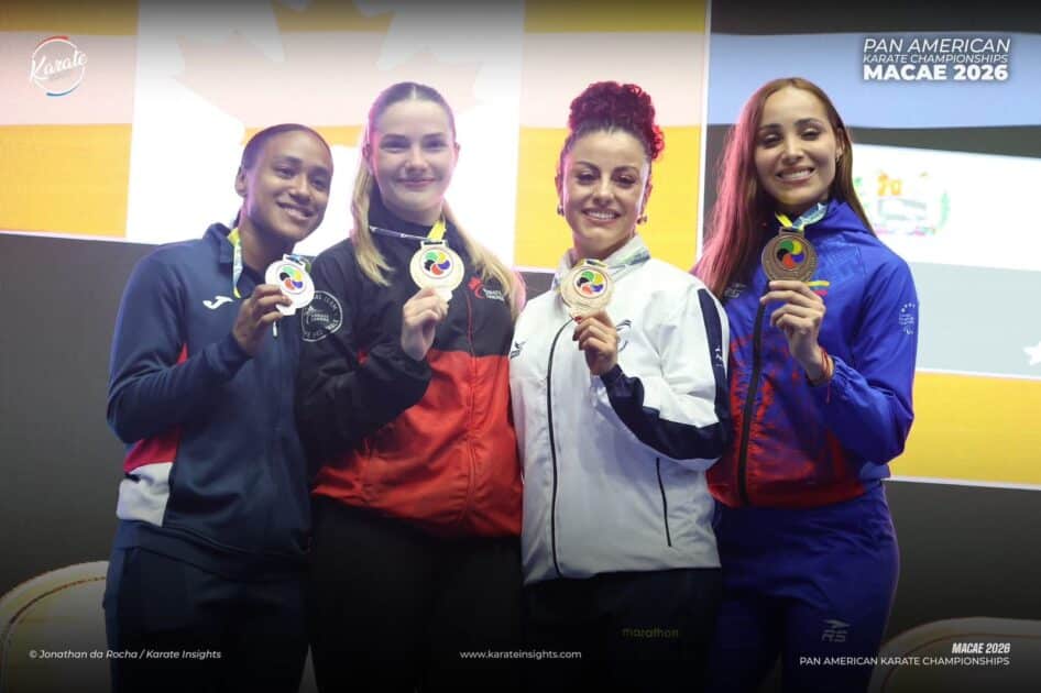 Thailia Terrero, en los (-55 kilos) obtuvo una resonante presea oro y Penélope Polanco, en los (-60 kilos) aportó una plata para de la delegación dominicana en la primera jornada del Campeonato Panamericano de Karate, que se celebra aquí en esta ciudad con la participación de más de 30 países del Continente Americano.