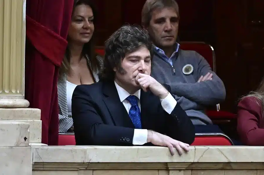 El presidente de Argentina, Javier Milei, asiste a la Cámara de Diputados, en una fotografía de archivo. EFE/Matías Martin Campaya.