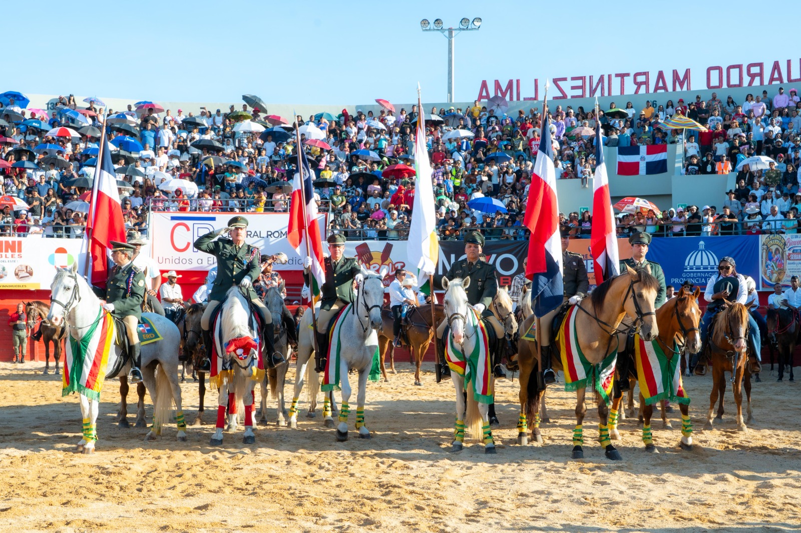 El desfile coordinado por la Caballería de Sangre del Ejército de la República Dominicana, comandada por el coronel Martín Haché. (Fuente externa).
