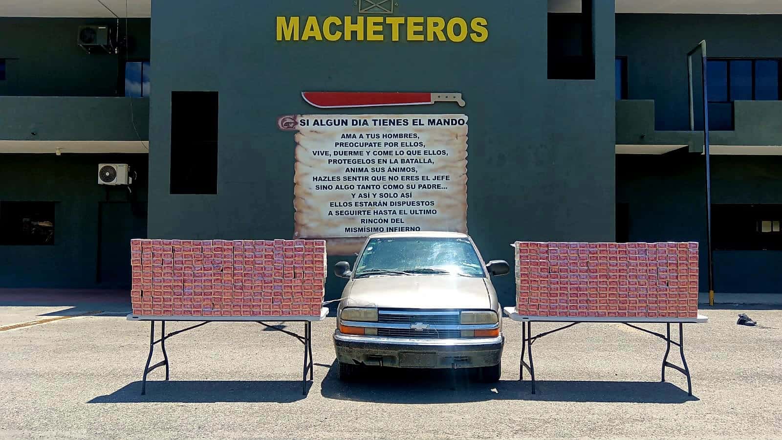 Cigarrillos decomisados en Valverde.