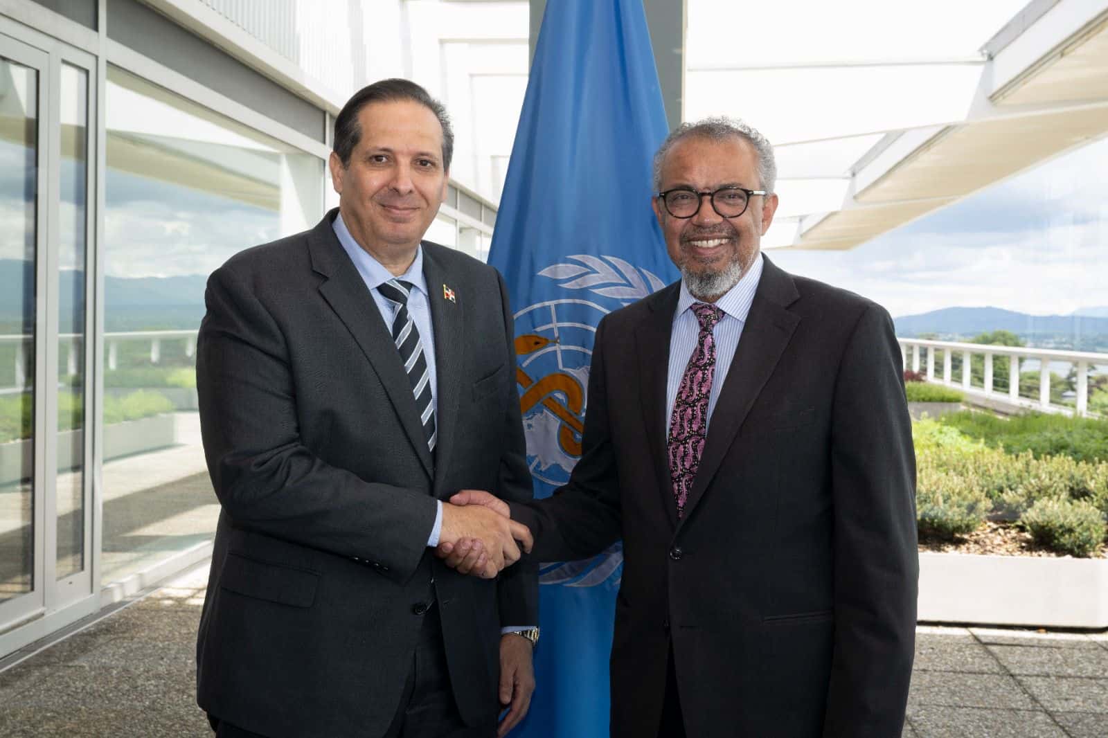 Víctor Atallah y Tedros Ghebreyesus.