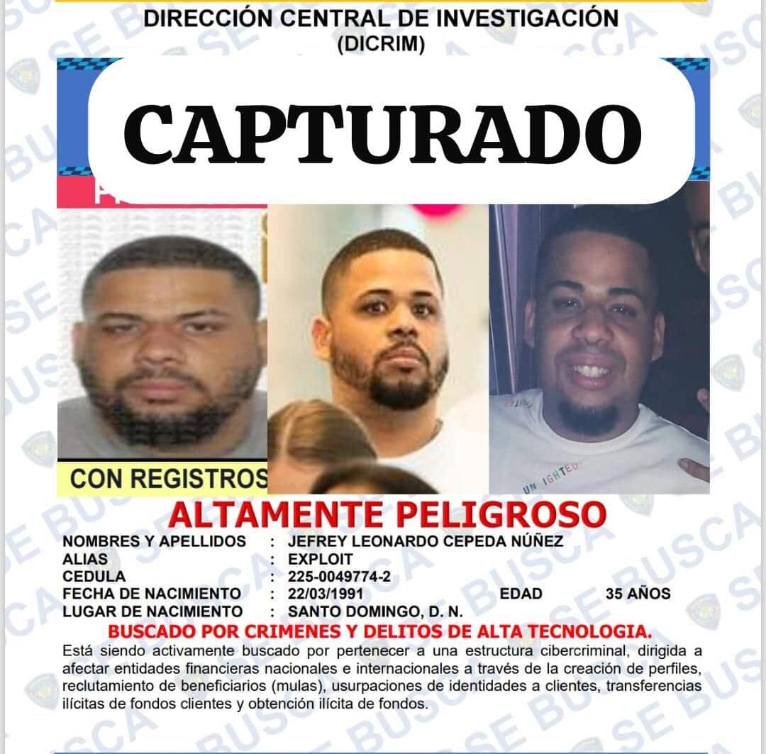 Detienen a presunto cabecilla de red dedicada a fraude financiero y delitos tecnológicos en DN