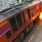 Choque entre un tren y un autobús en Bangkok (Foto fuente externa).