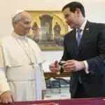 Papa León XIV y Marco Rubio en Vaticano.
