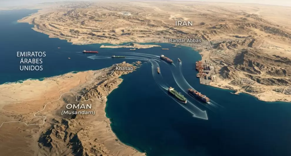 Irán anuncia cierre del estrecho de Ormuz y amenaza con atacar embarcaciones en tránsito