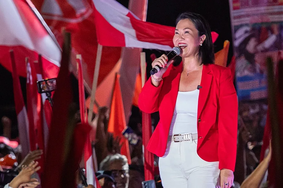 La candidata derechista Keiko Fujimori, en Lima (Perú)