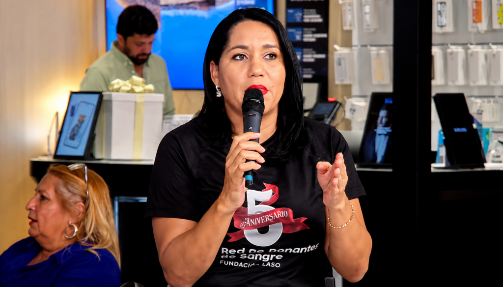 Presidenta de la Fundación LASO y creadora de la Red de Donantes de Sangre, Lorenny Solano