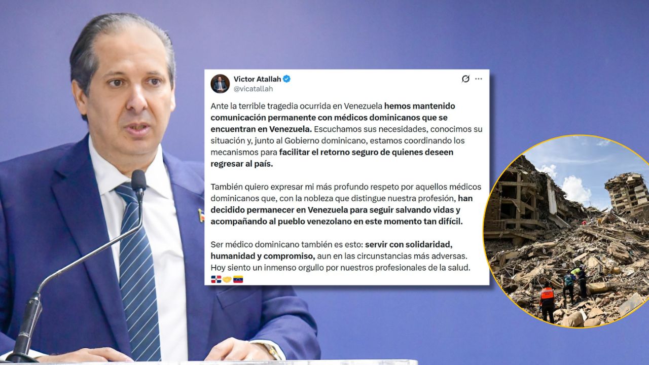 El Ministro de Salud, Víctor Atallah, expresó su respeto por los médicos dominicanos en Venezuela.