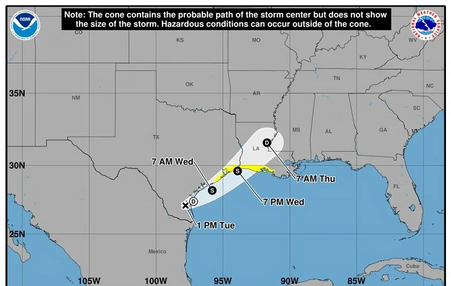 Prevén primera tormenta tropical del Atlántico en Texas