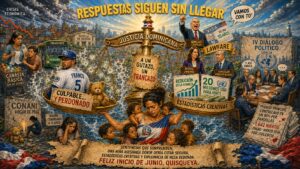 Ilustración sobre la realidad de la República Dominicana.