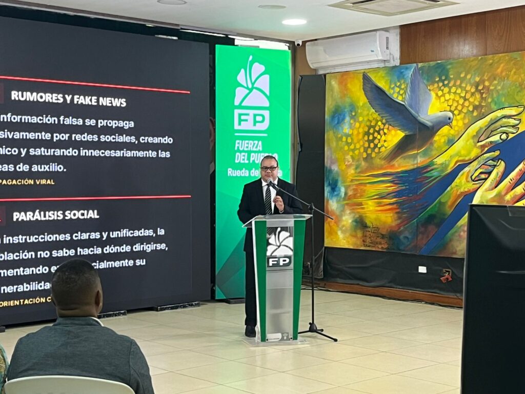 Wilkin Moreno, secretario de Gestión de Riesgos de la Fuerza del Pueblo (FP).
