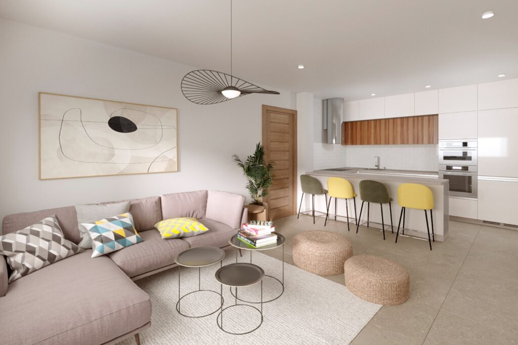 Apartamentos de dos dormitorios, plazas de aparcamiento, trasteros y áticos