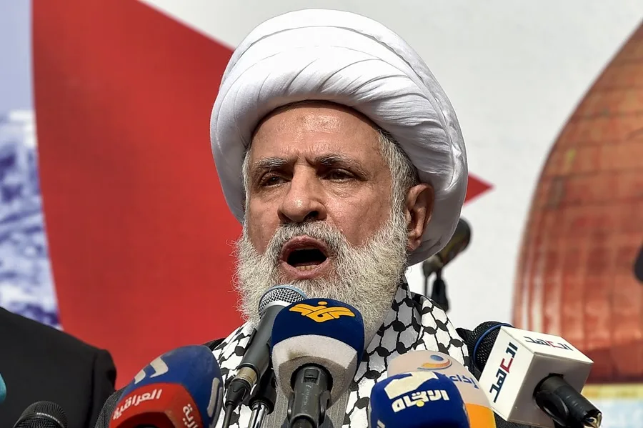 El líder del grupo chií libanés Hizbulá, Naim Qassem. EFE/EPA/Wael Hamzeh/Archivo