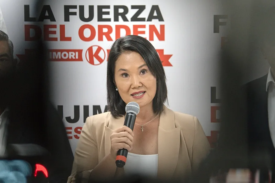 La derechista Keiko Fujimori, candidata a la Presidencia, en Lima (Perú)