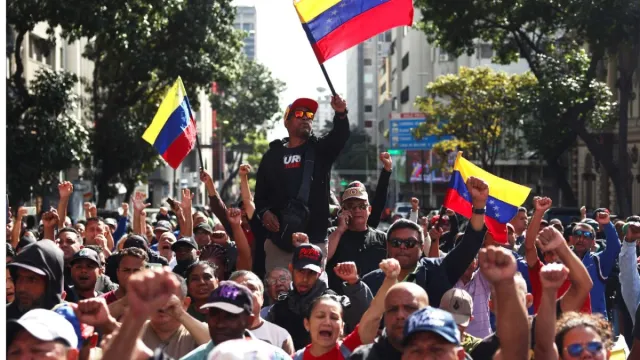 Movilización de chavistas en Venezuela. Imagen de referencia.