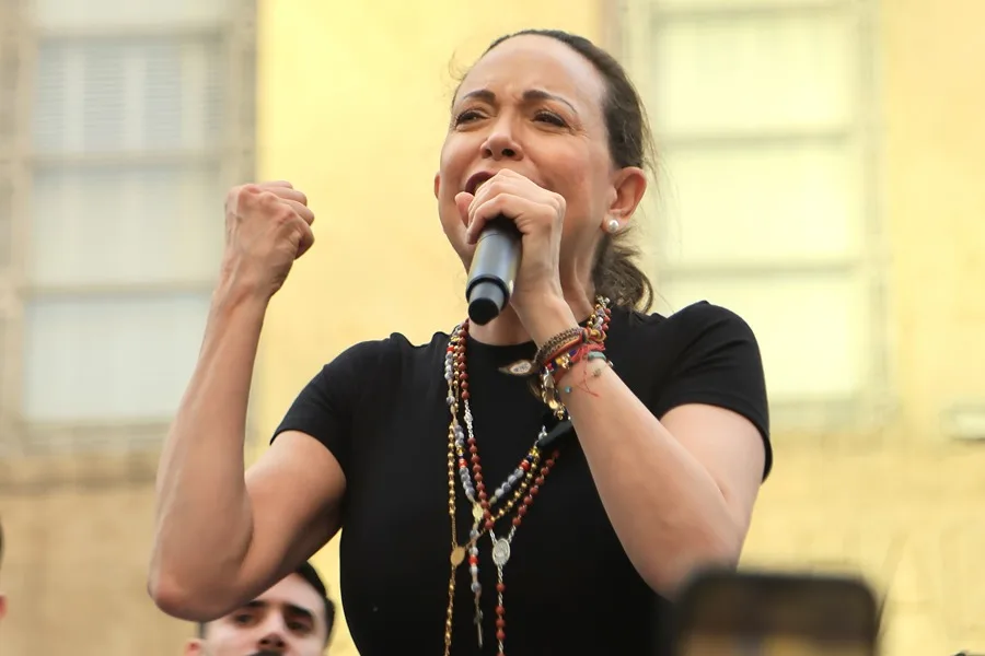 Líder opositora venezolana y premio nobel de la Paz, María Corina Machado.