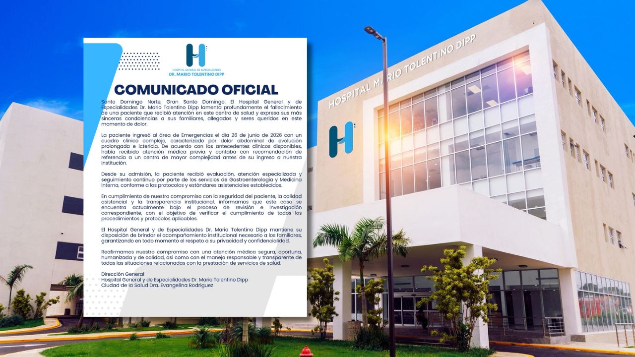 Hospital Mario Tolentino Dipp responde denuncia de presunta negligencia.