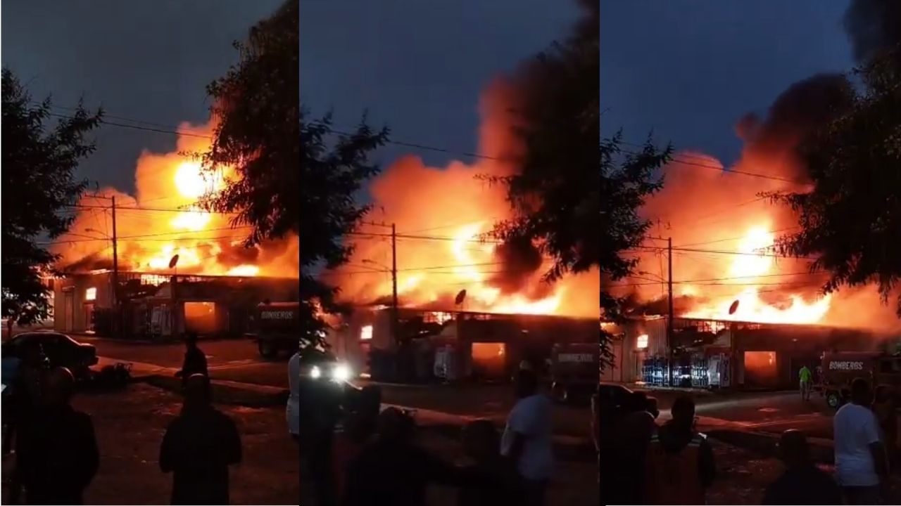 Incendio reduce a cenizas varios comercios en Imbert, Puerto Plata.