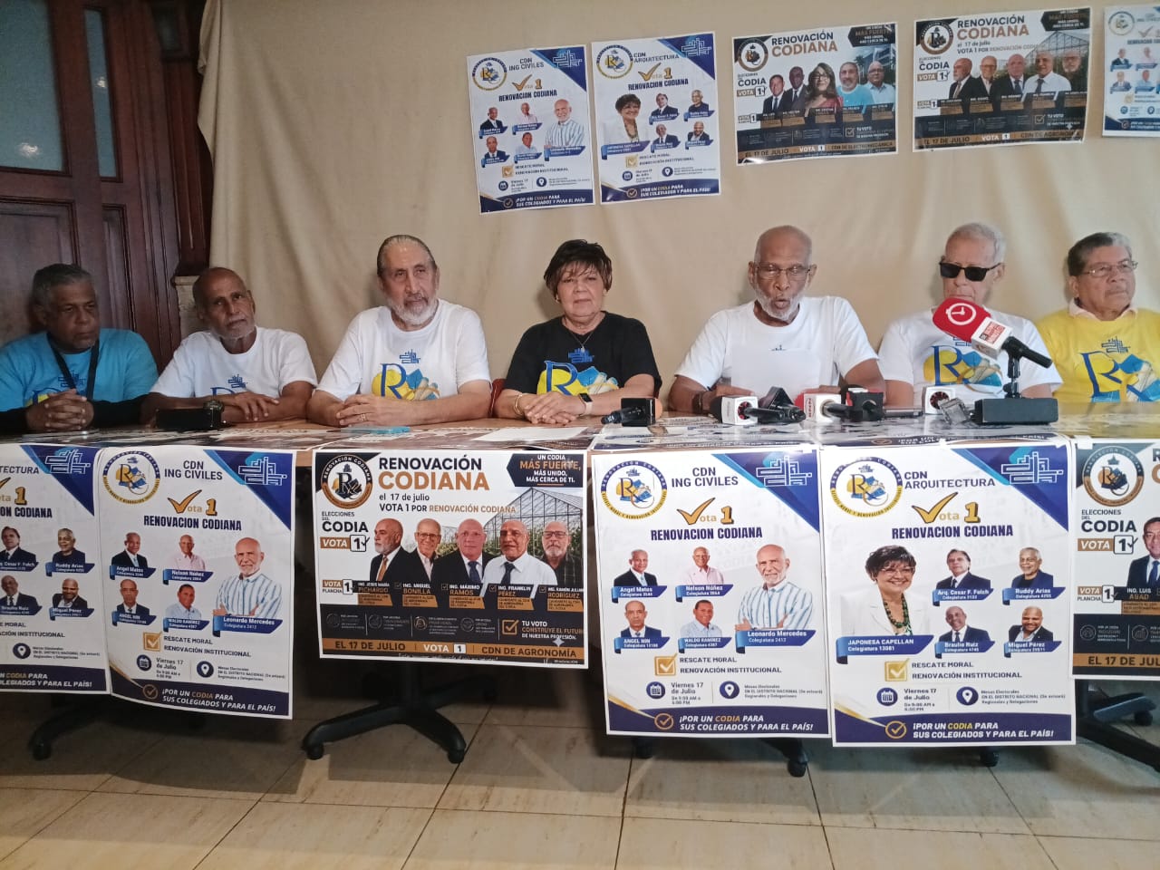 Movimiento vinculado al Colegio Dominicano de Ingenieros, Arquitectos y Agrimensores (CODIA) hicieron un llamado a los profesionales del sector a participar en las elecciones del próximo 17 de julio.