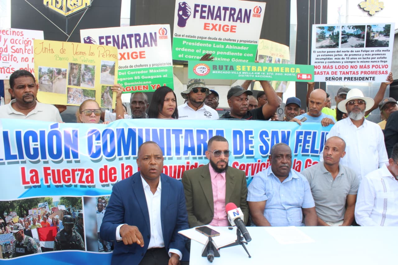 Coalición Comunitaria y transportistas de Villa Mella advierten mantendrán protestas hasta que atiendan sus reclamos