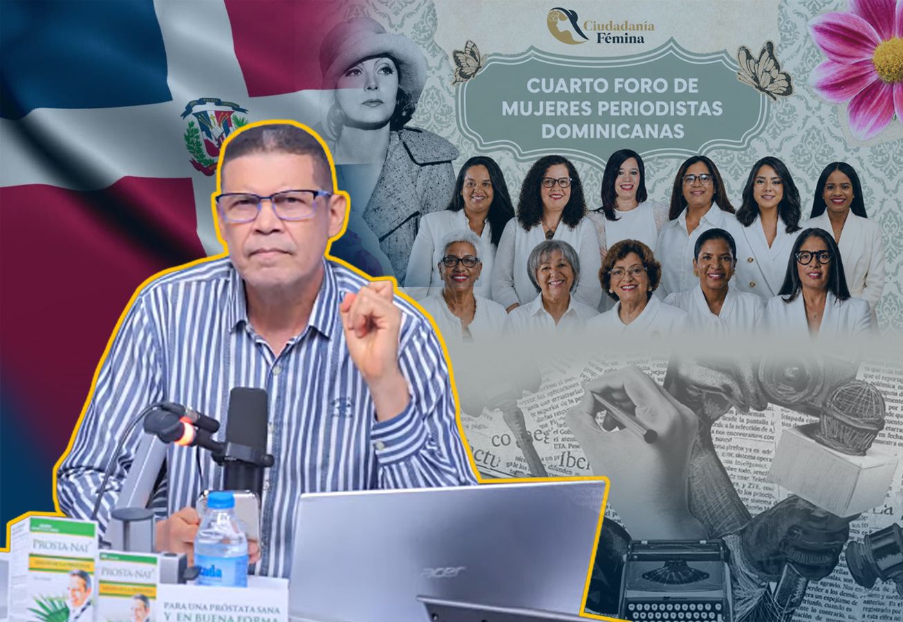 El periodista reconoce el rol de la periodista dominicana. (Panorama).