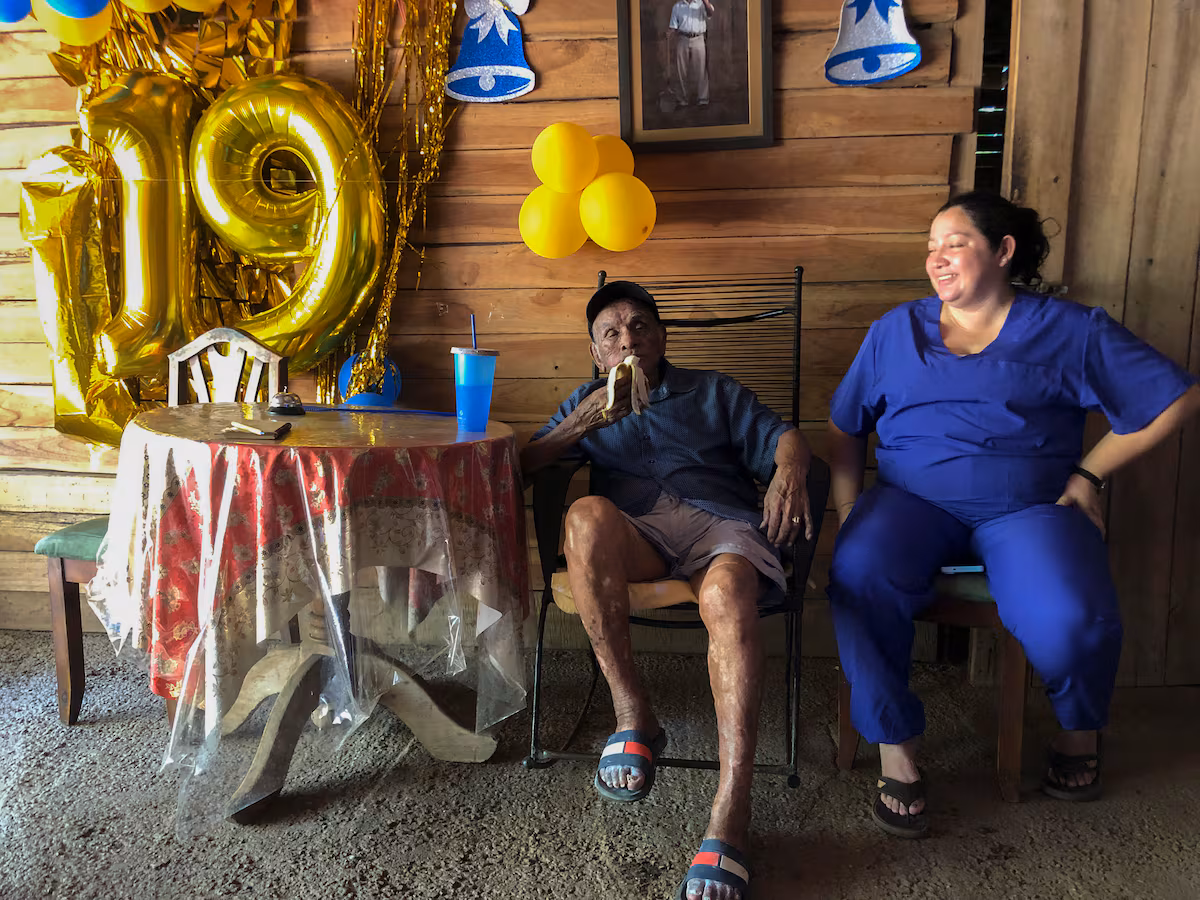 osé Flores Flores celebra sus 119 años de vida en Sardinal de Carrillo (Costa Rica). Álvaro Murillo.